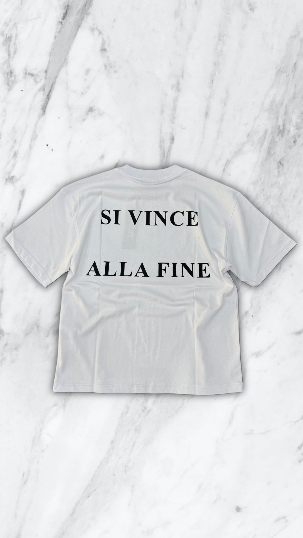 T SHIRT SI VINCE ALLA FINE WHITE