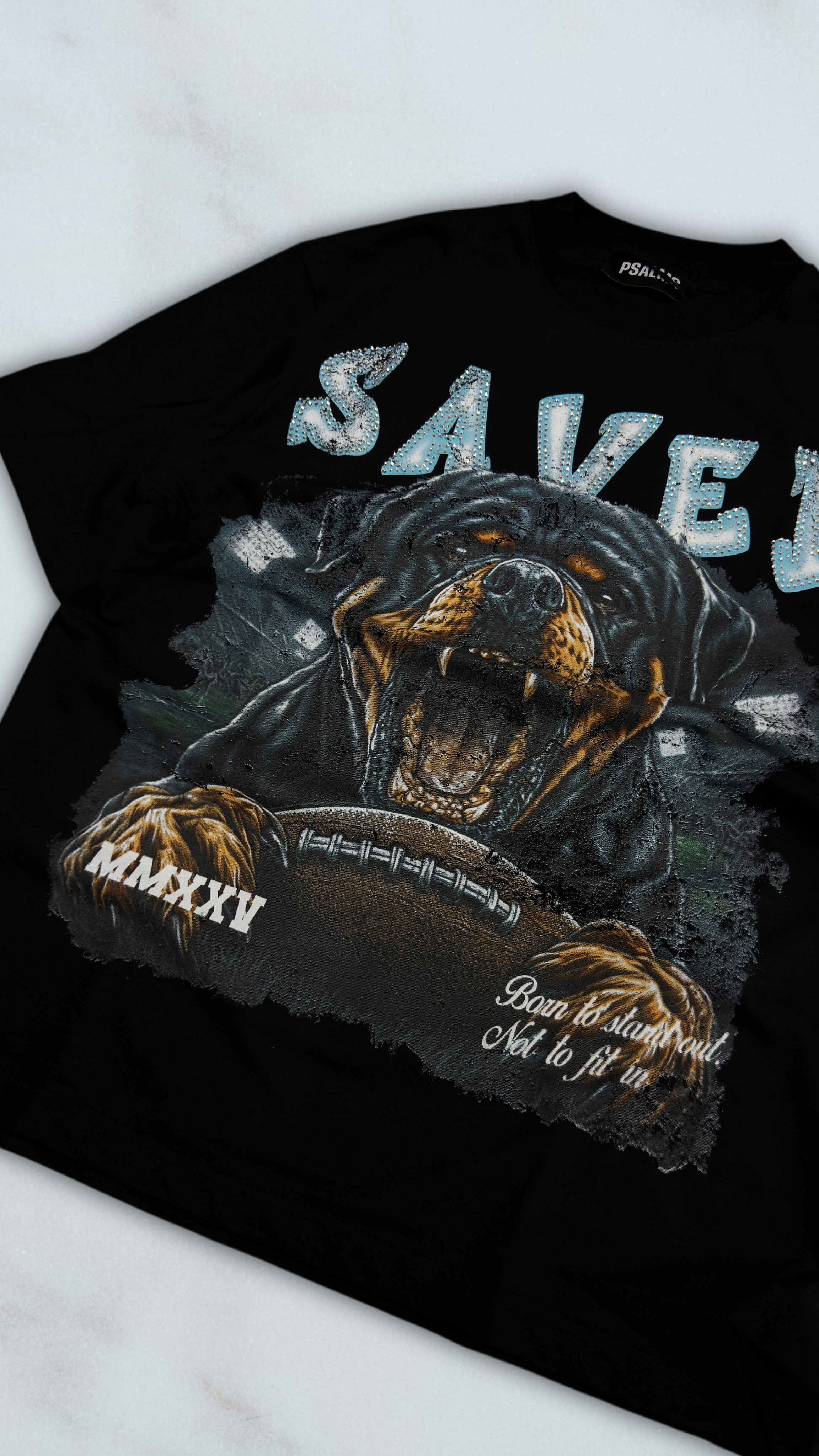 T SHIRT SAVED BLACK