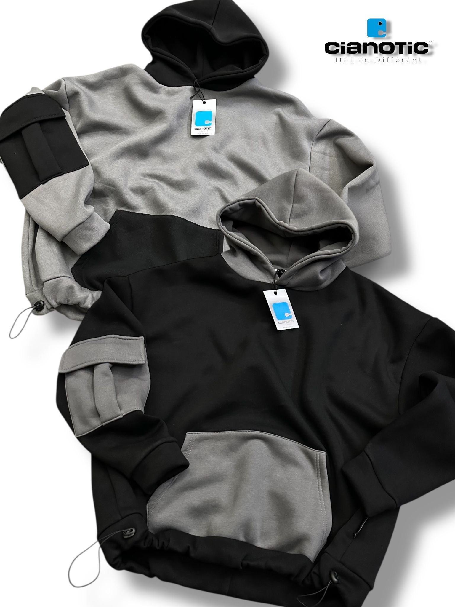 FELPA CIANOTIC CONTRAST GREY