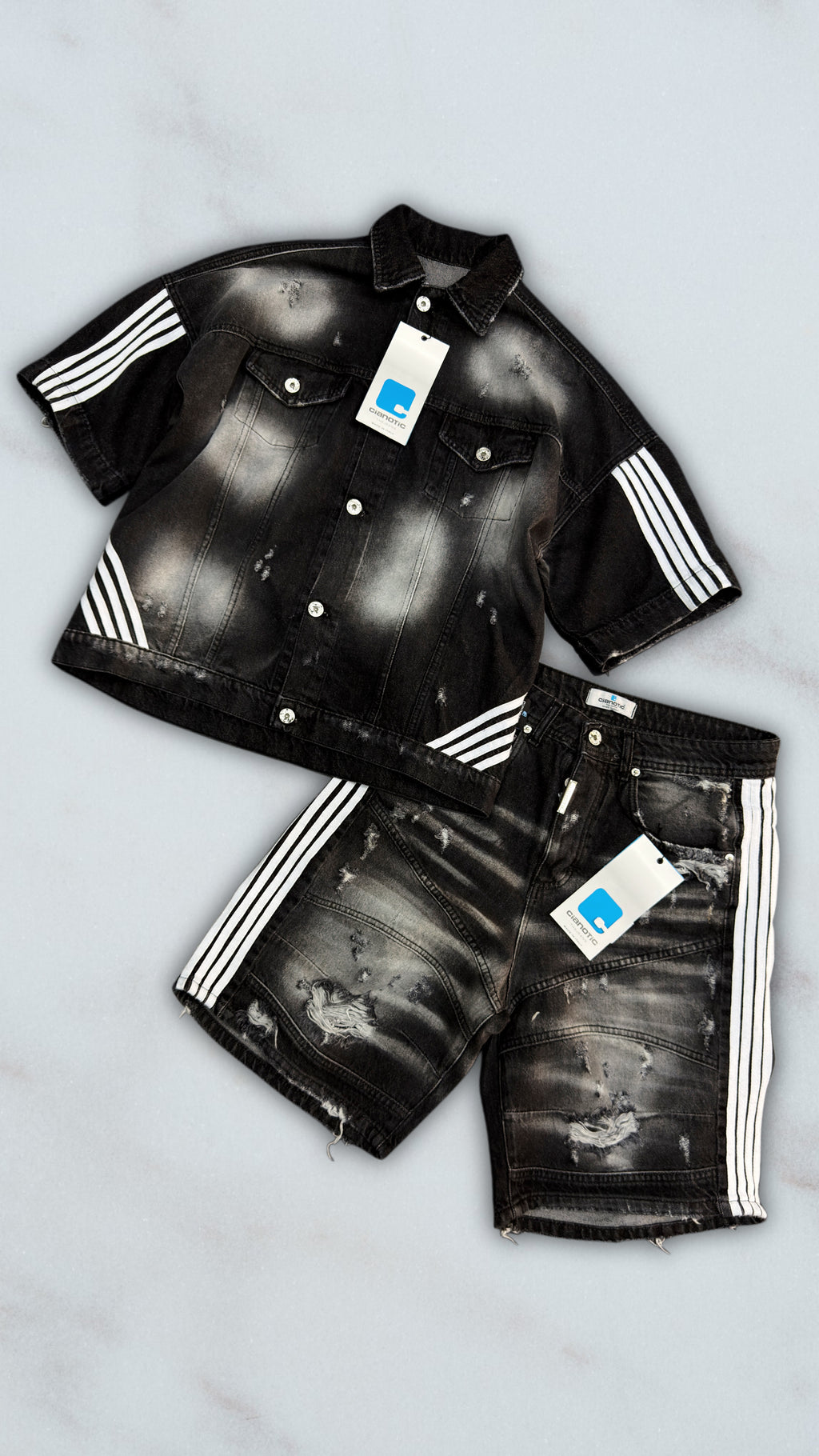 COORDSET CIANOTIC STRIPES BLACK
