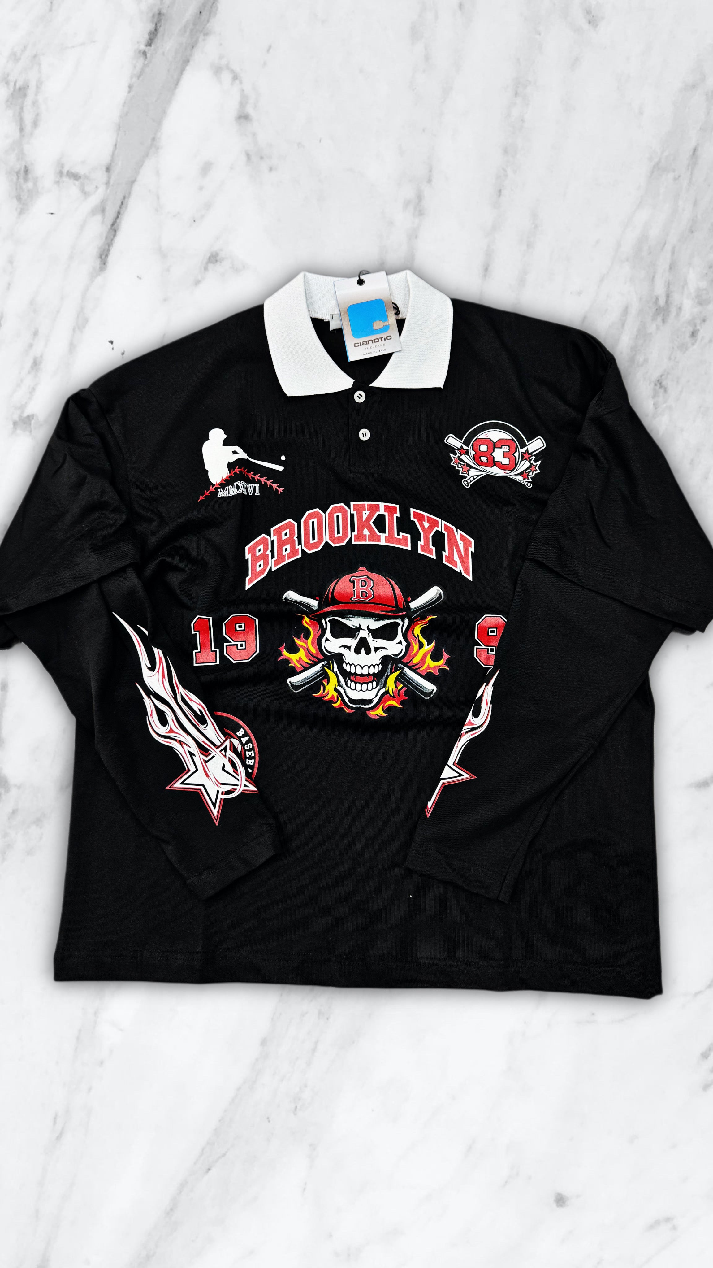 POLO BASEBALL CIANOTIC BLACK