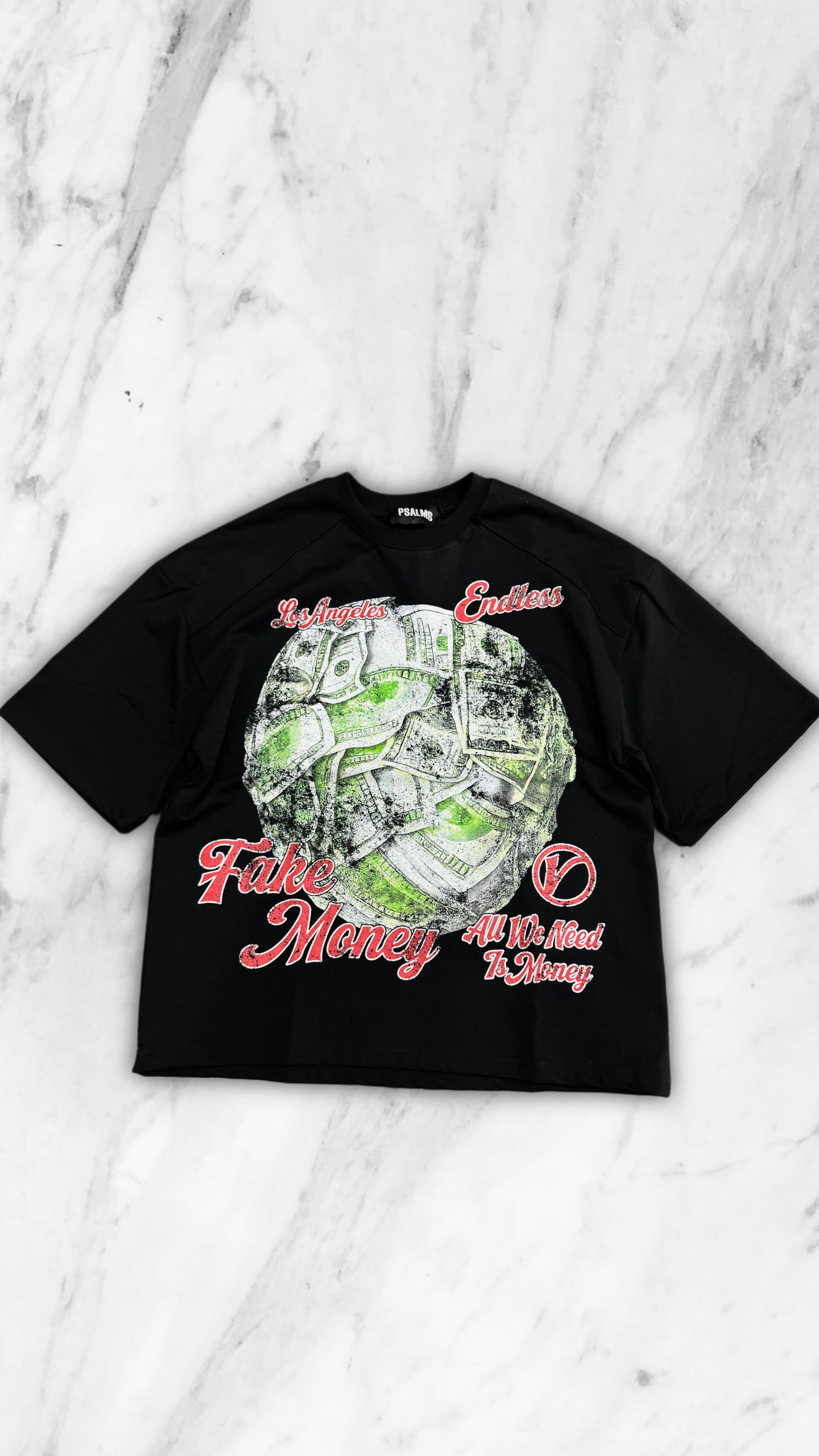 T SHIRT FAKE MONEY BLACK