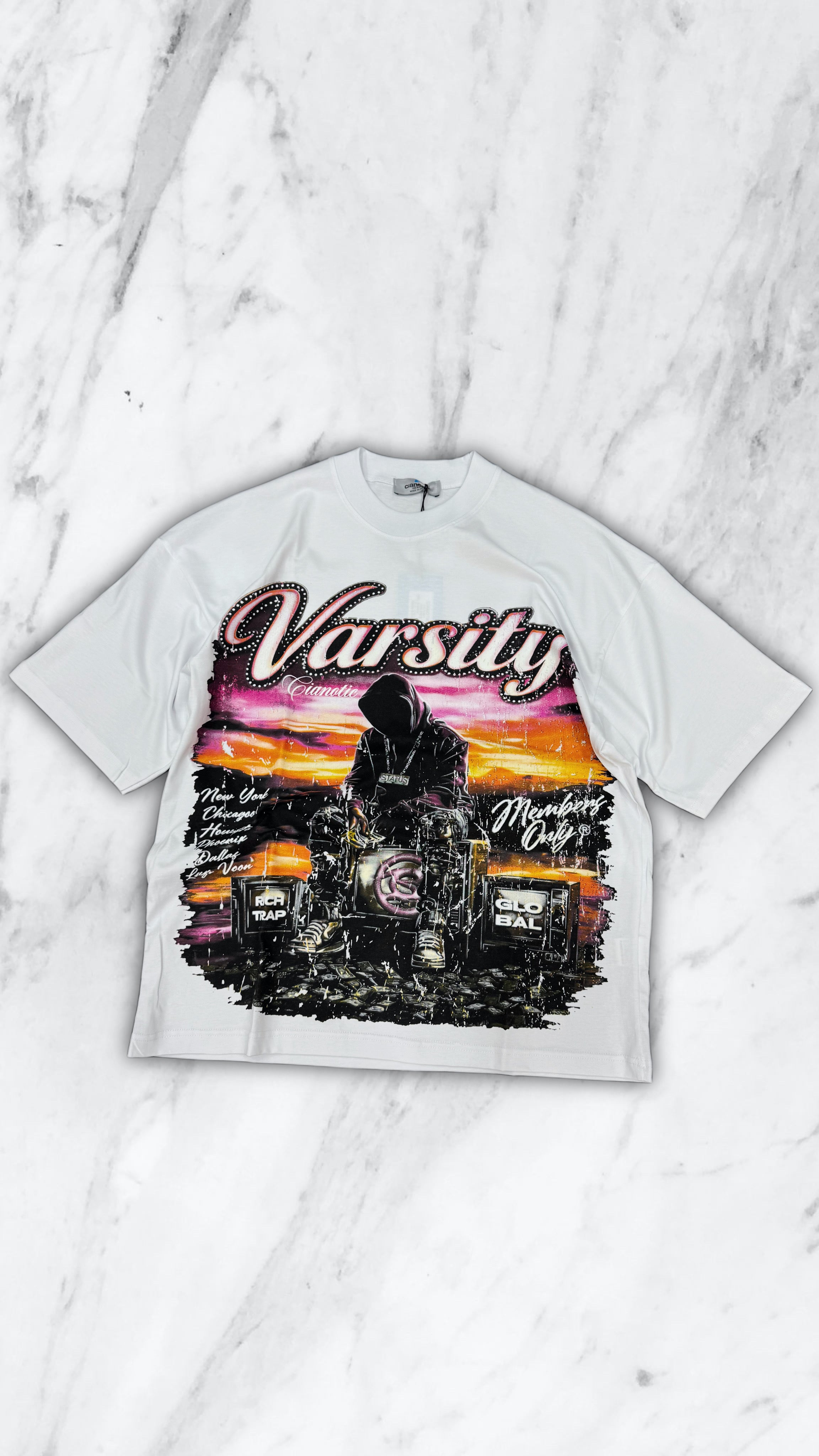 T SHIRT CIANOTIC VARSITY