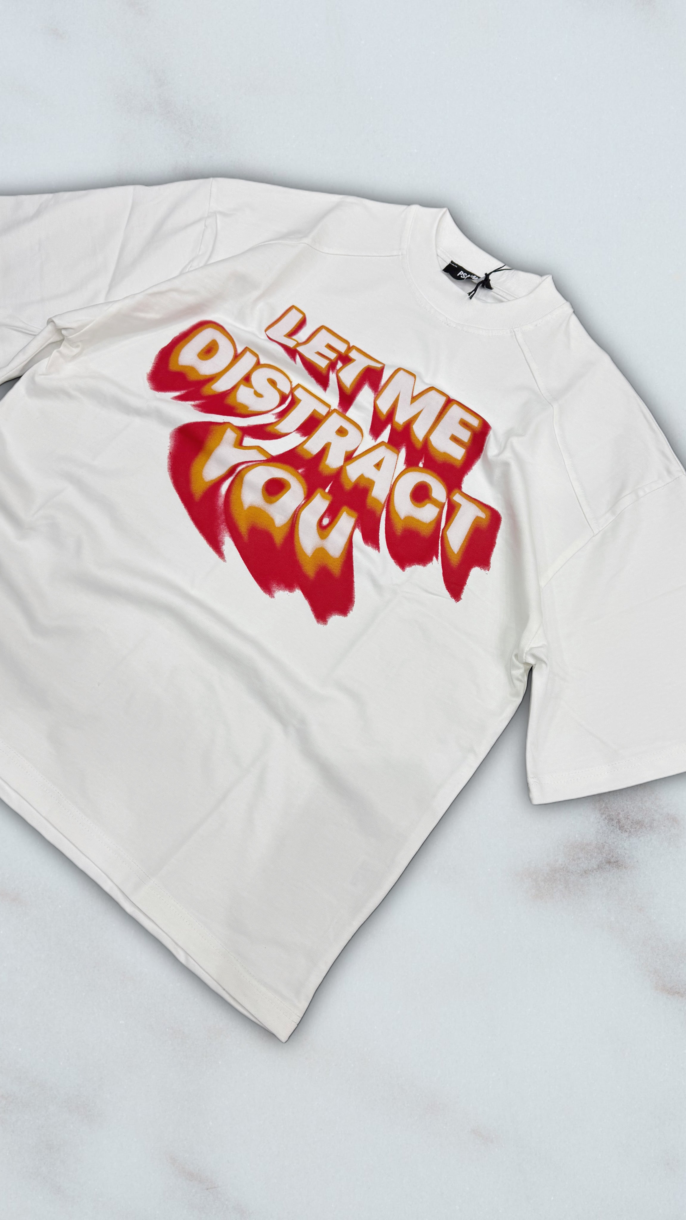 T SHIRT DISTRACT WHITE