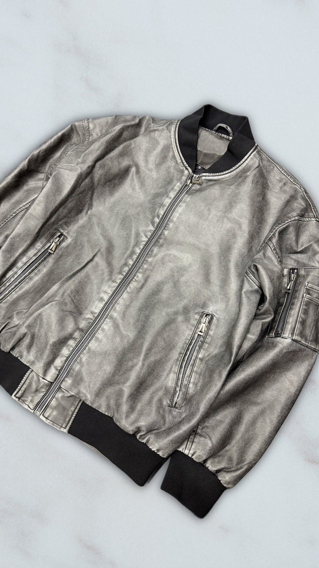 AVIATOR DI PELLE ALPHA DARKGREY