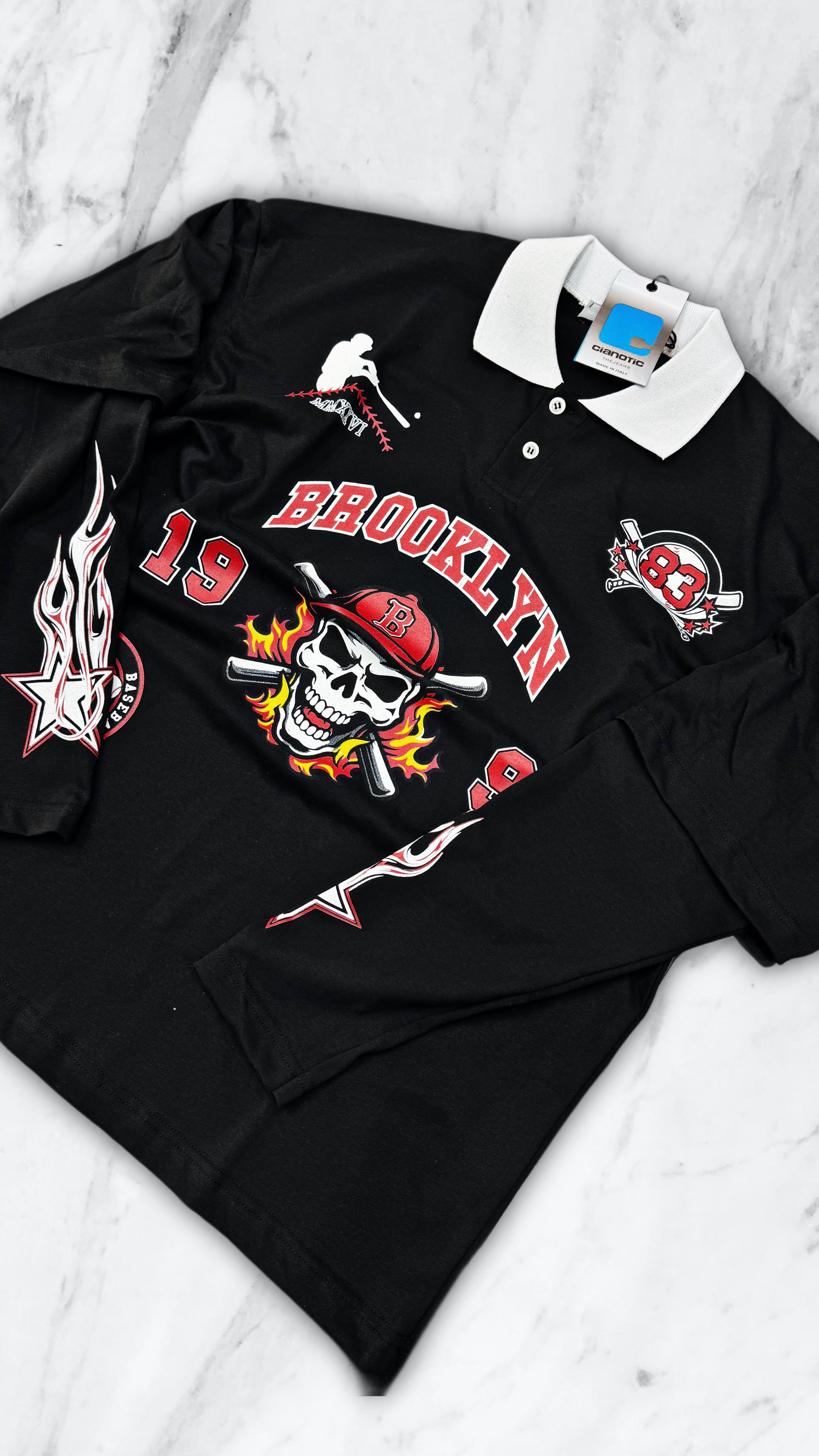 POLO BASEBALL CIANOTIC BLACK