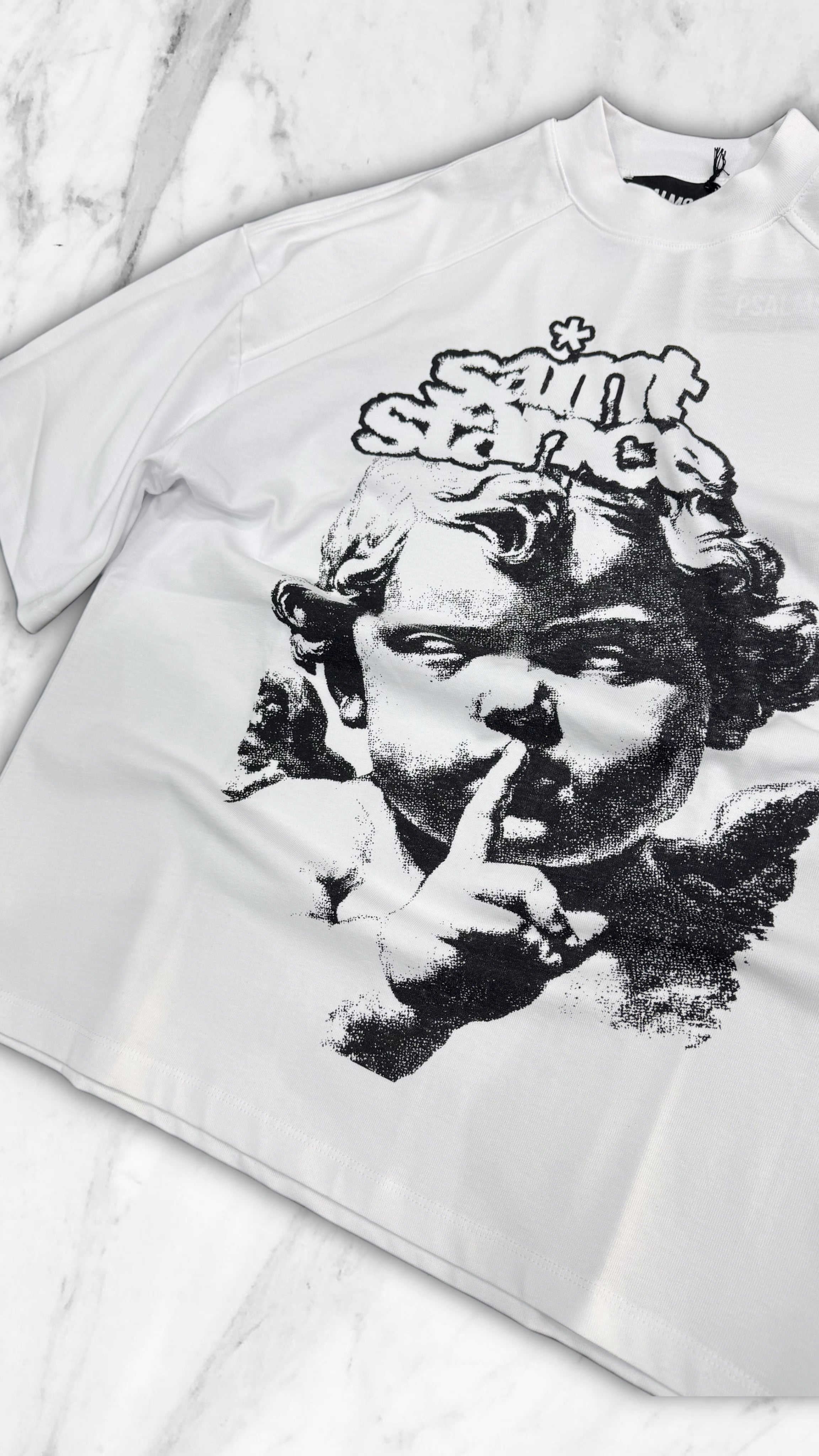 T SHIRT SHUT UP WHITE