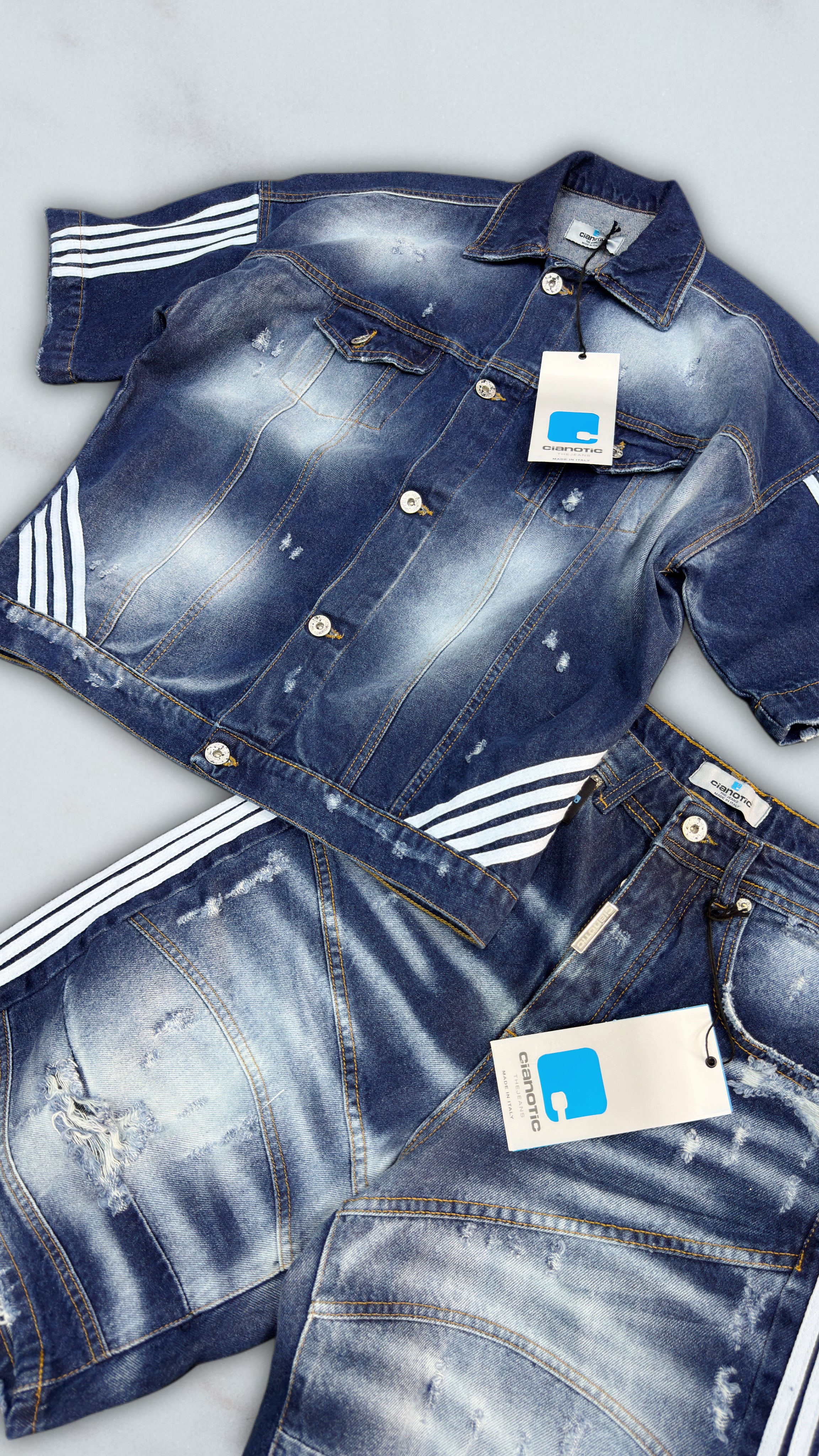 COORDSET CIANOTIC STRIPES BLUE