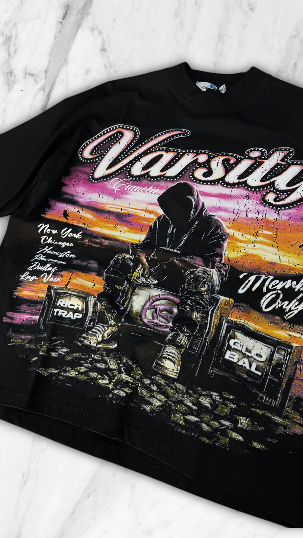 T SHIRT CIANOTIC VARSITY
