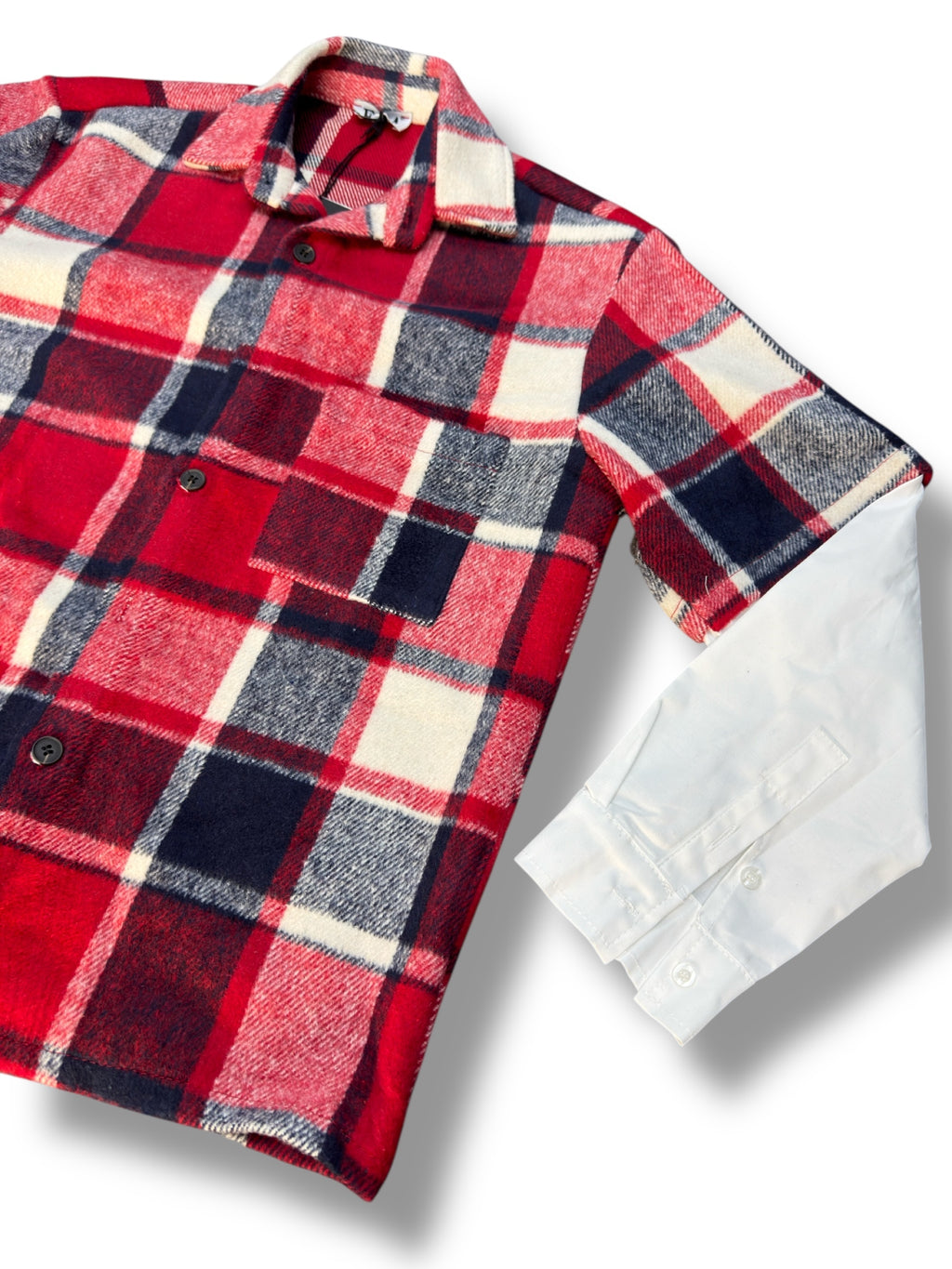 CAMICIA FLANELLA MANICA DOPPIATA