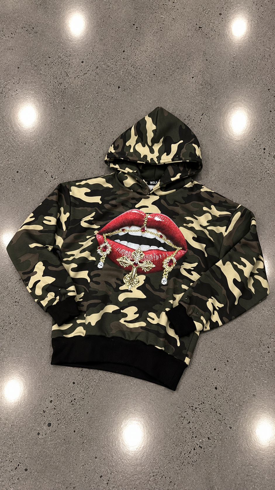 FELPA MILITARE LIP KING