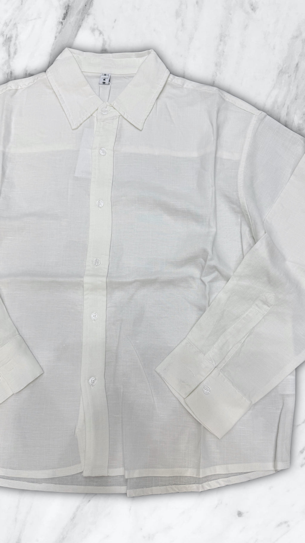CAMICIA MISTO LINO WHITE