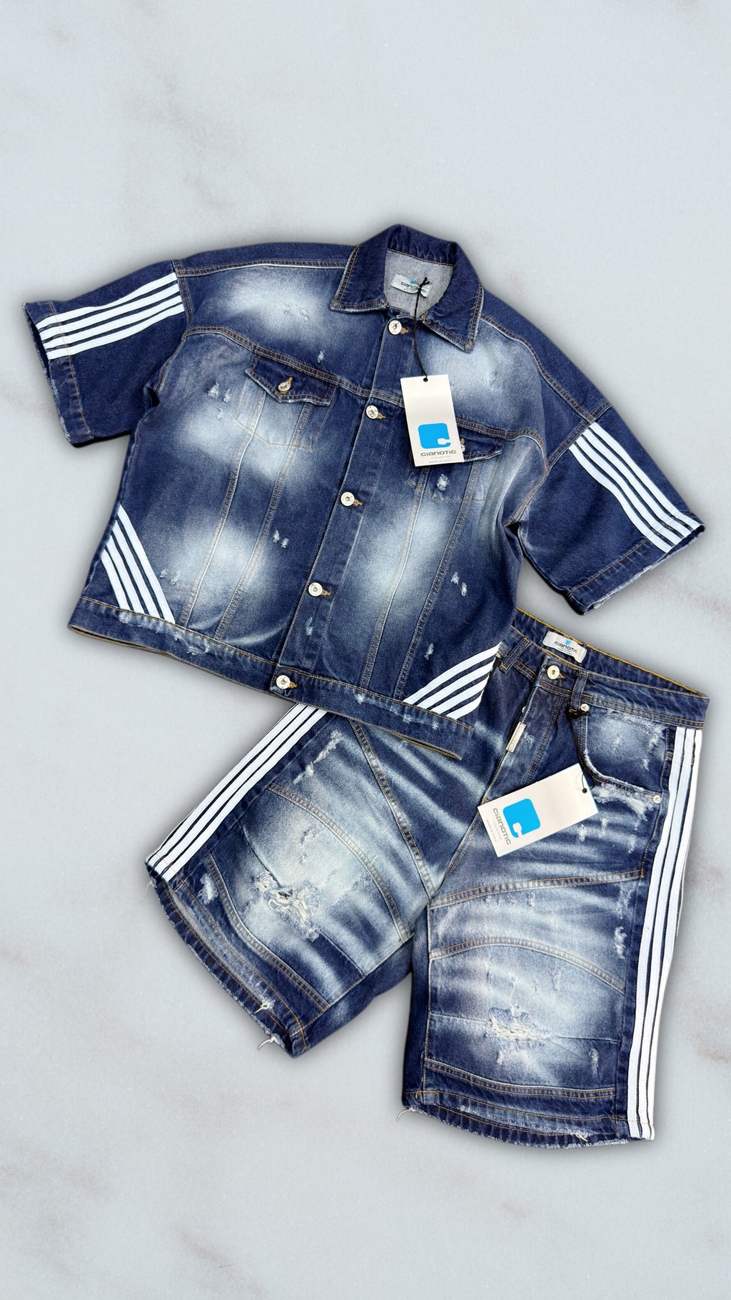 COORDSET CIANOTIC STRIPES BLUE