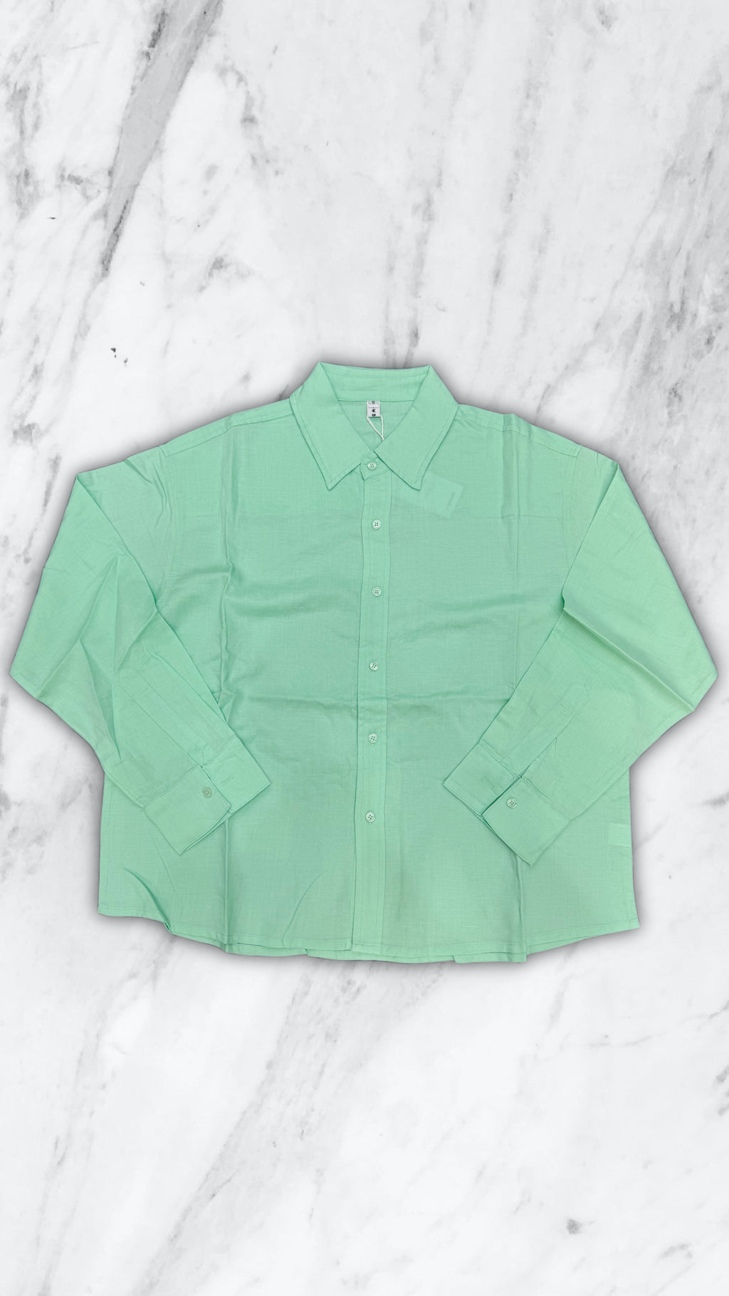 CAMICIA MISTO LINO MENTA
