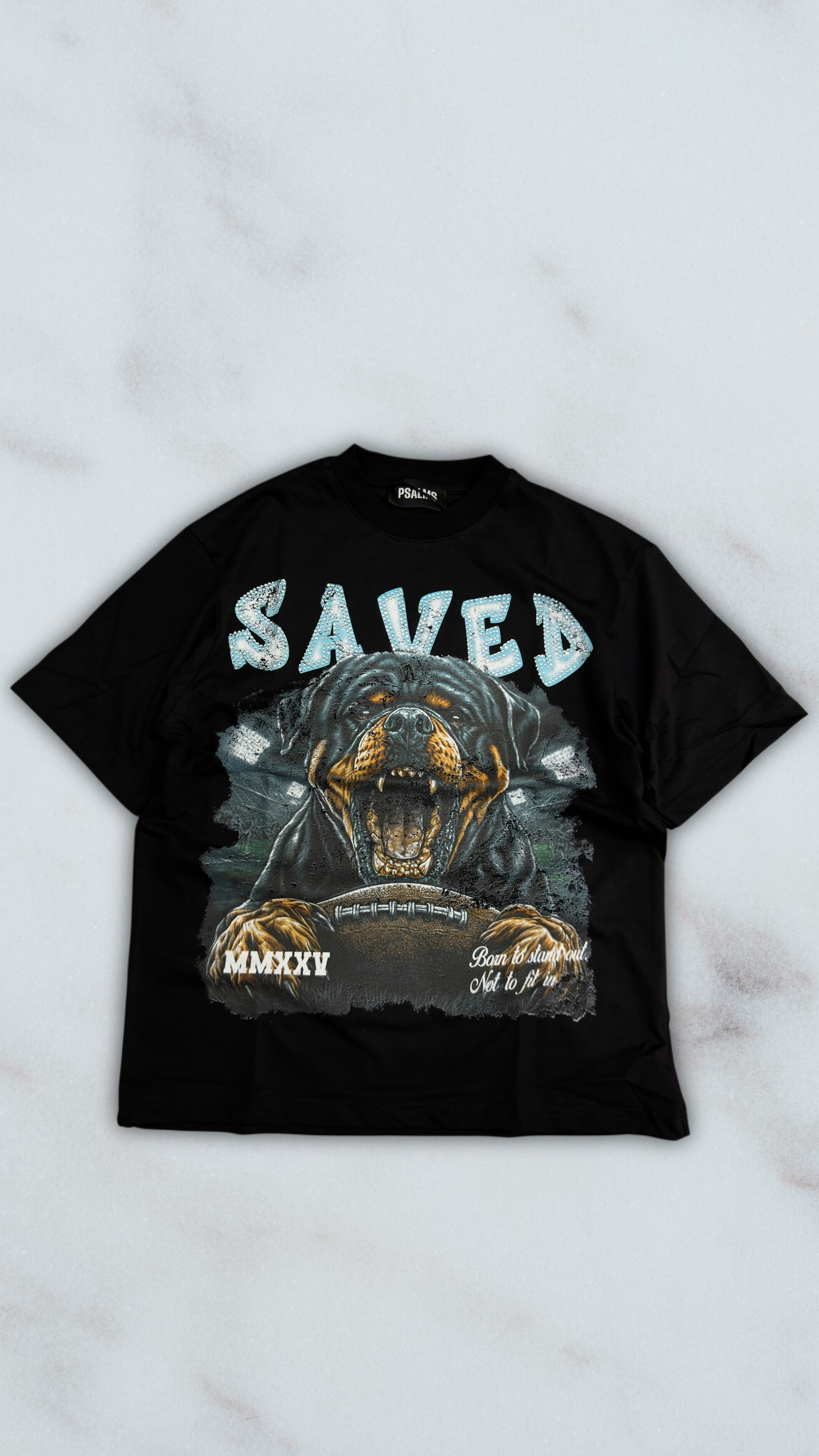 T SHIRT SAVED BLACK