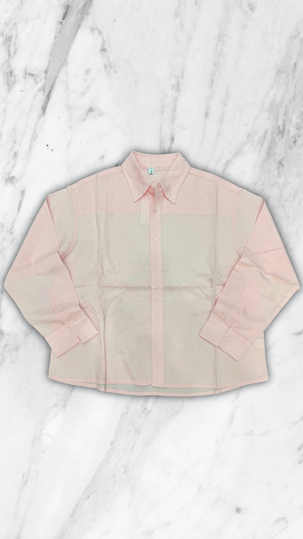 CAMICIA MISTO LINO ROSA