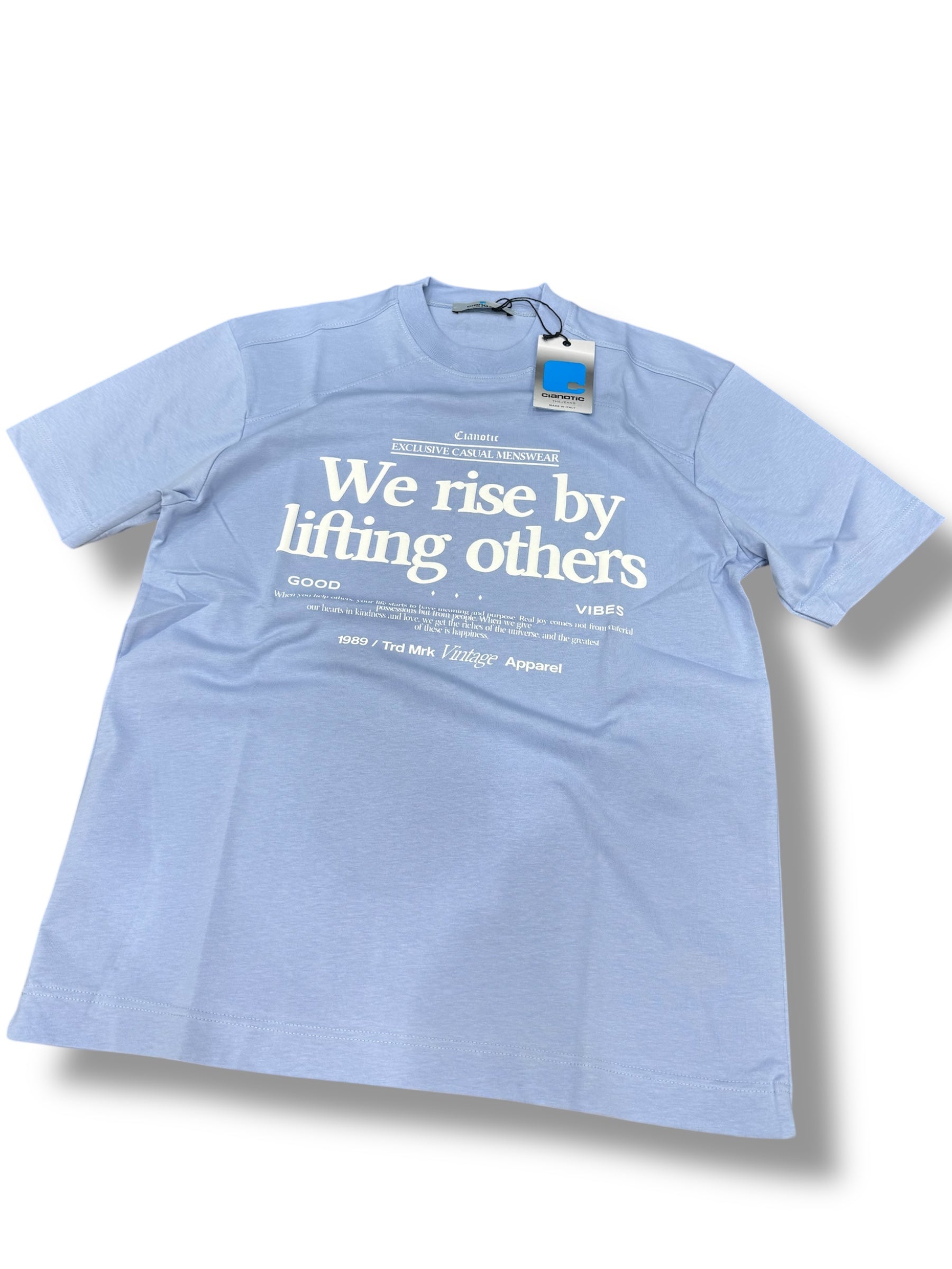 T SHIRT CIANOTIC RISE AZZURRA