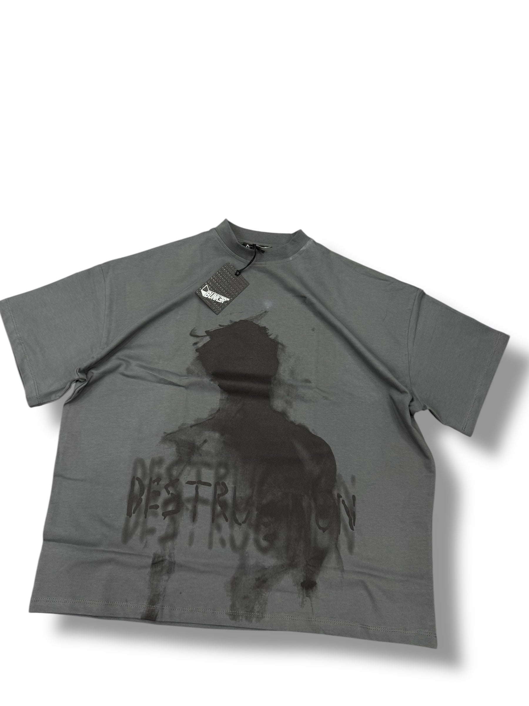 T SHIRT BUNKER DESTRUCTION GREY